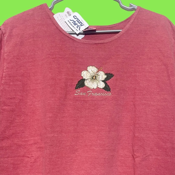 Vintage Embroidered Hibiscus "San Francisco" Tee - Picture 4 of 4